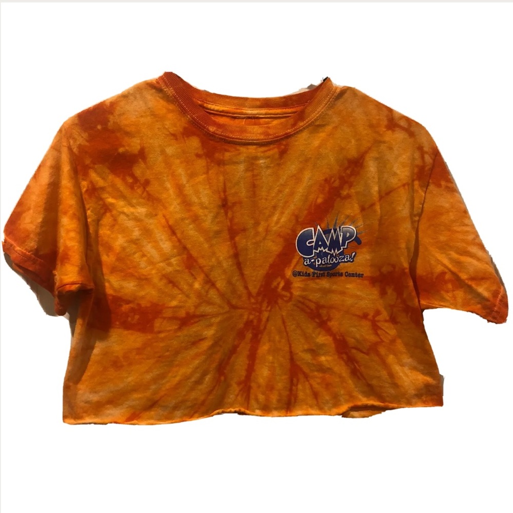 Tie Dye Crop Thrifted Tee Size Small